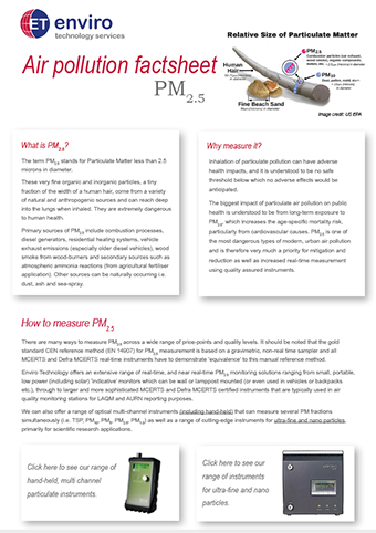 Air Pollution Factsheet - PM2.5